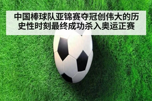 中国棒球队亚锦赛夺冠创伟大的历史性时刻最终成功杀入奥运正赛